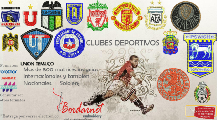 Matrices para bordados - Clubes