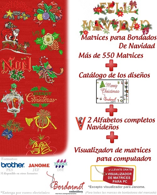 Matrices para bordados - Navidad